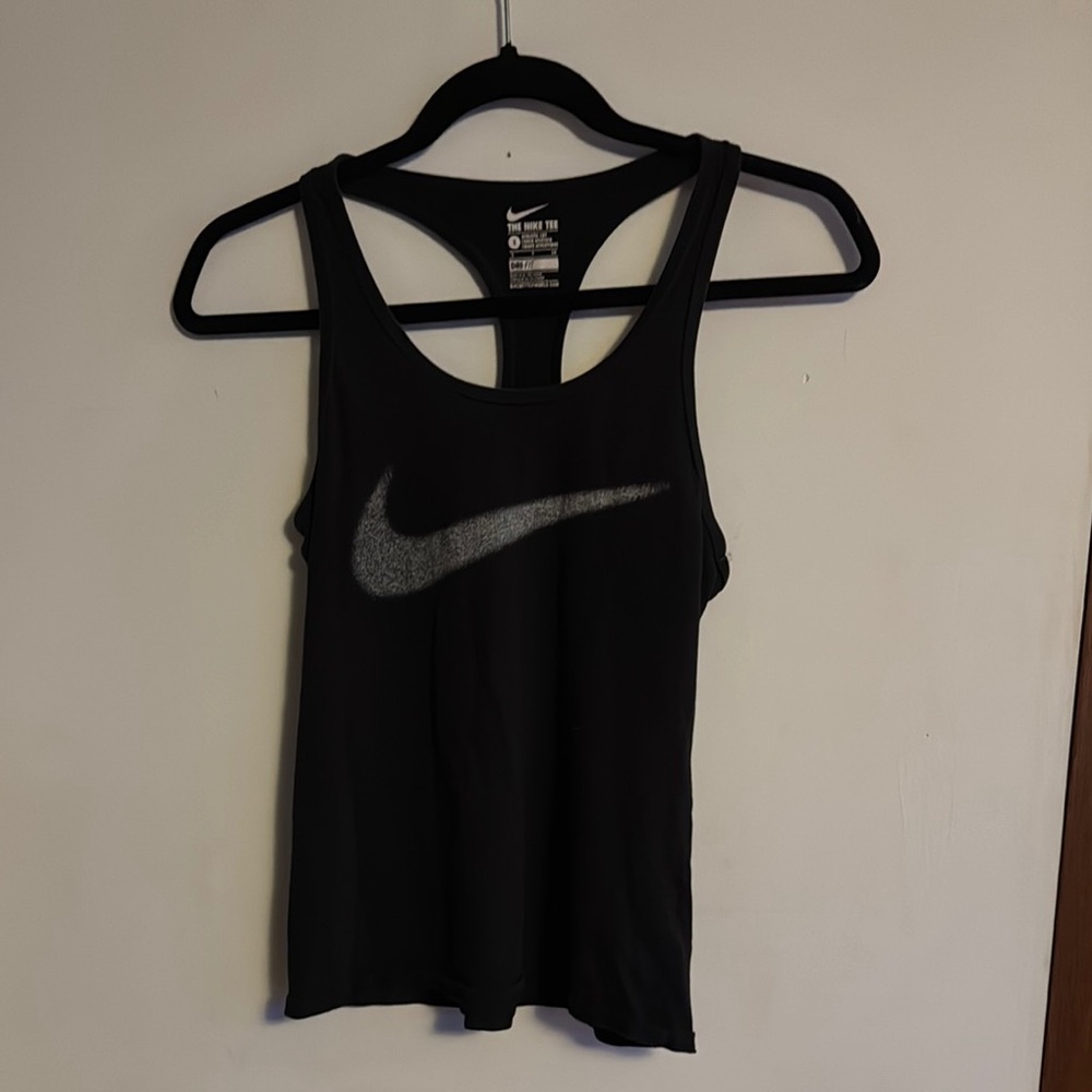 Nike Black Fitted Tank Top with Racerback